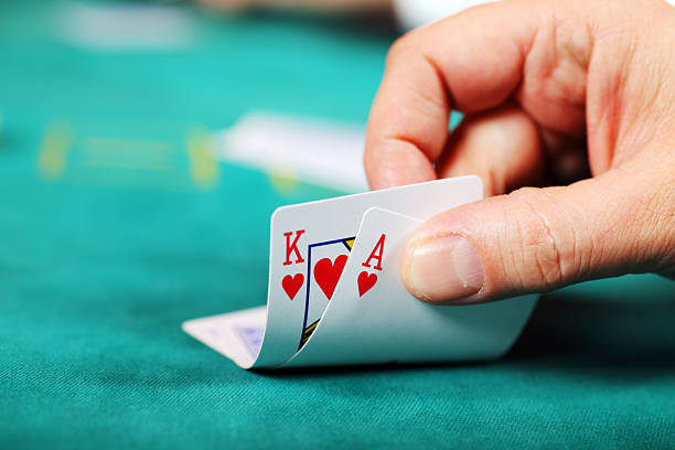 live casino studio screen with card table view